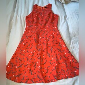 Elegant Red Floral Dress